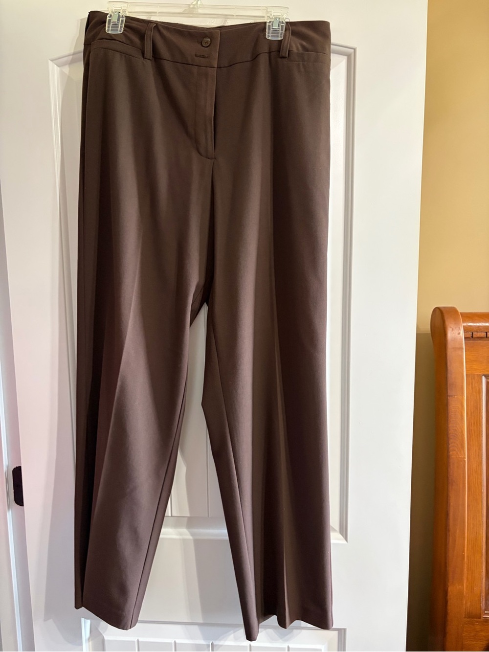 Dress Barn Chocolate Brown Wide-Leg Tailored Pants
